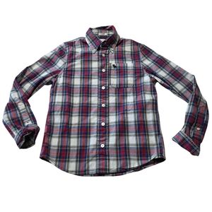 Abercrombie Kids Red and Blue Plaid Button Down Shirt
